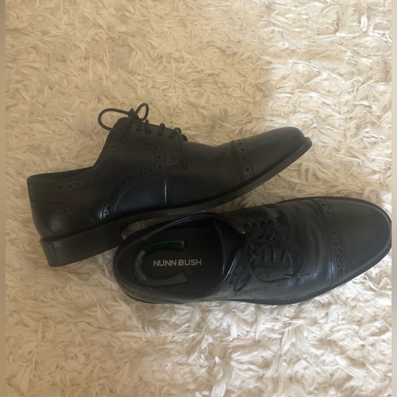 Nunn Bush Black Leather Comfort Gel Shoes